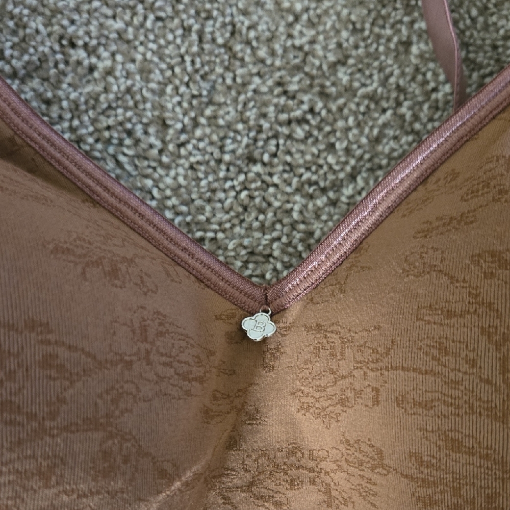 Breezies Smooth Floral Wireless Bra in Brown - Picture 2 of 4